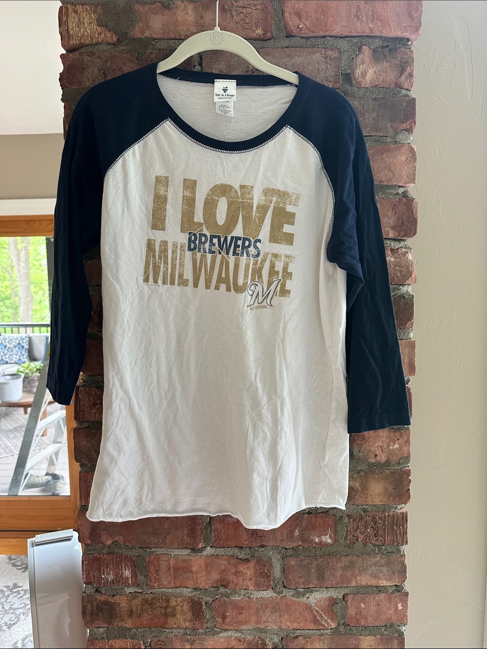 Milwaukee Brewers Raglan Baseball Tee - I Love Milwaukee